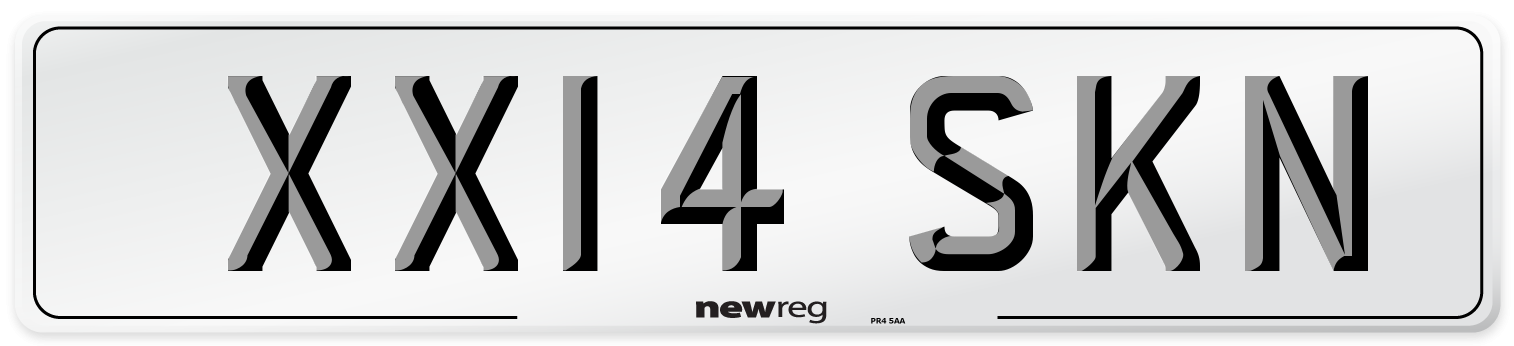 XX14 SKN Number Plate from New Reg